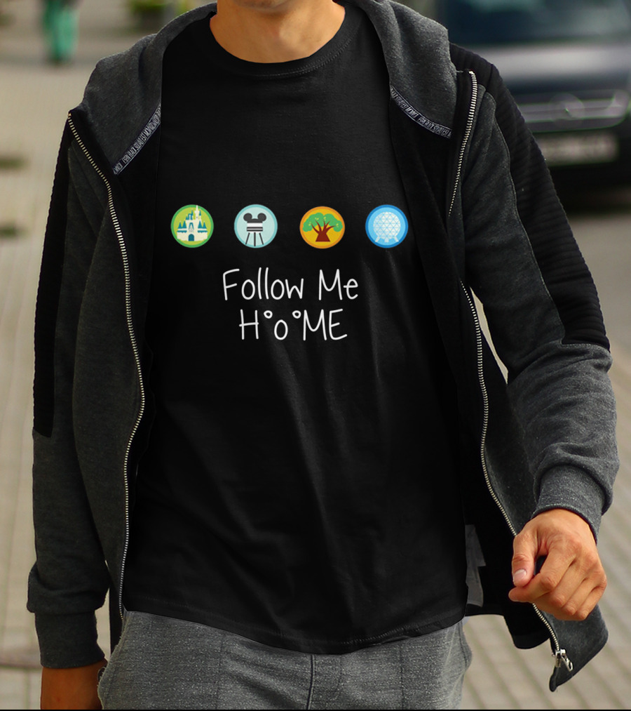 Follow Me Home Disney Parks Icons T-Shirt