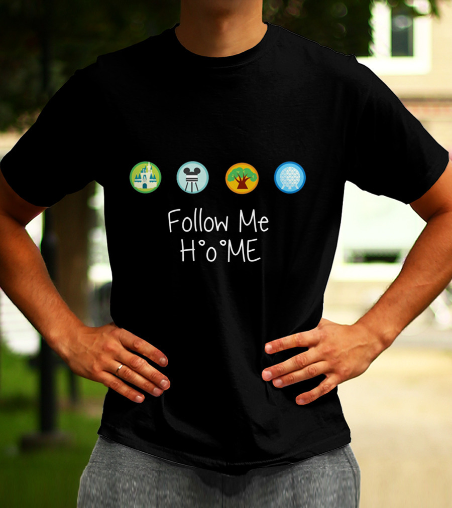 Follow Me Home Disney Parks Icons T-Shirt