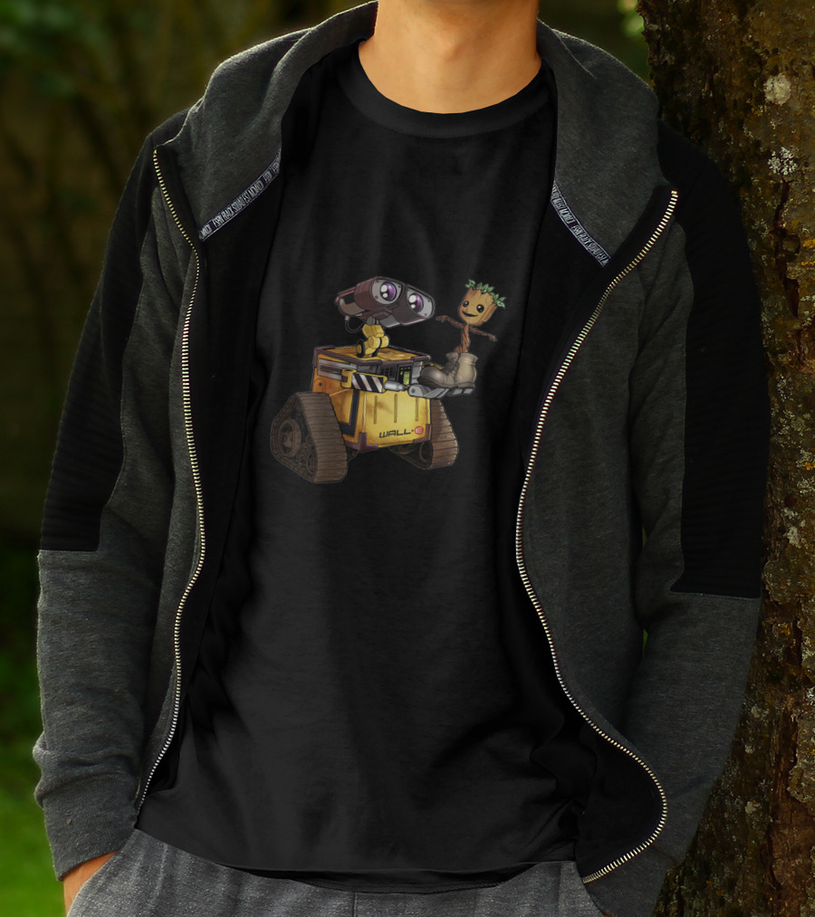 Wall-E And Baby Groot Friendship Adventure T-Shirt