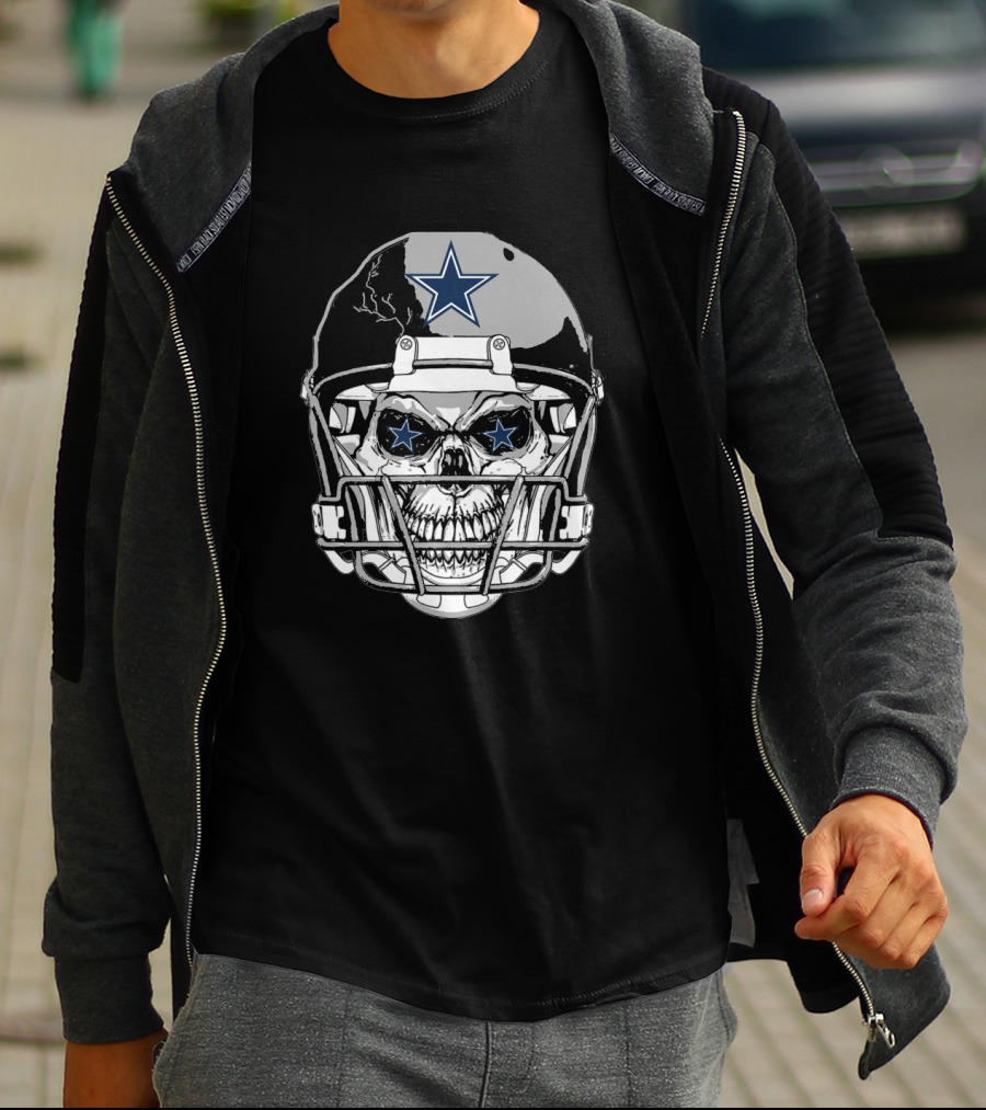 Dallas Cowboys Skull Helmet Star T-Shirt