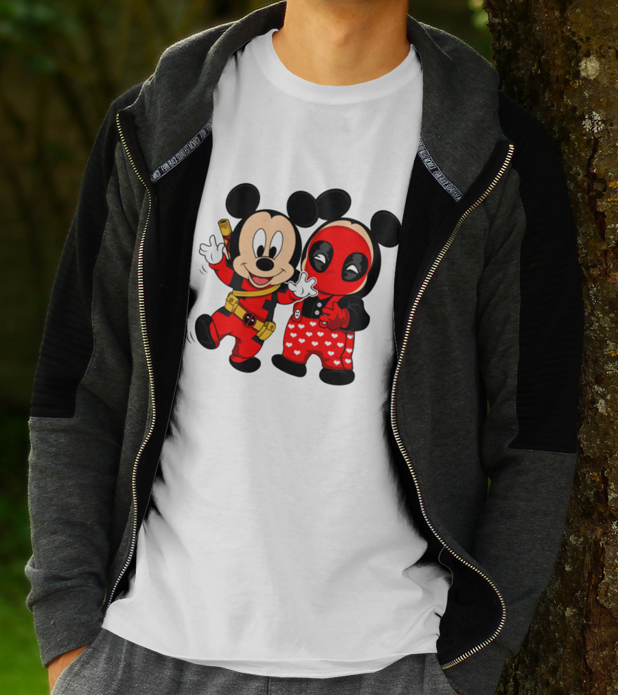 Disney Mickey Mouse And Deadpool Mashup T-Shirt