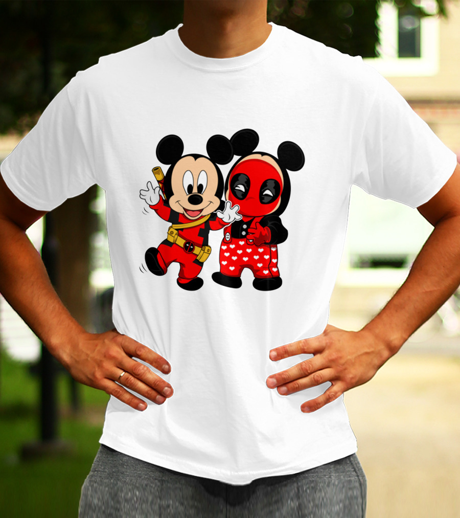 Disney Mickey Mouse And Deadpool Mashup T-Shirt