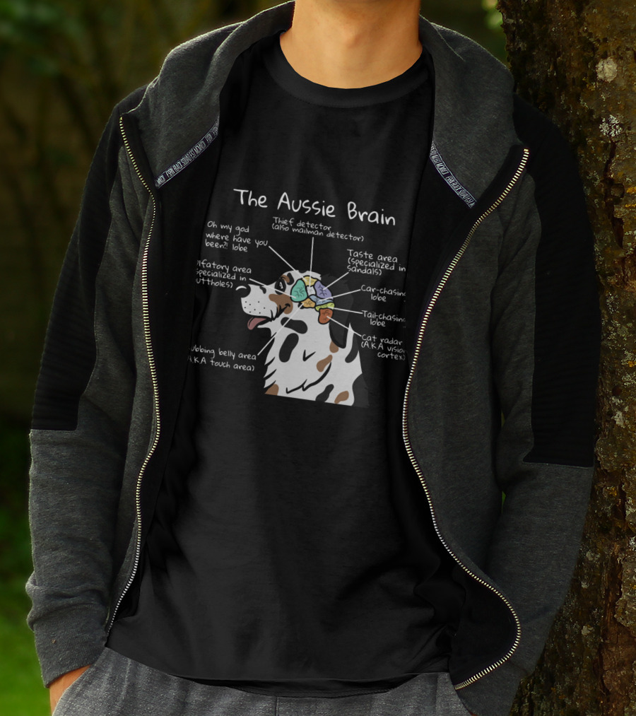 The Aussie Brain Thief Detector Olfactory Area Cat Radar Taste Tail Chasing T-Shirt