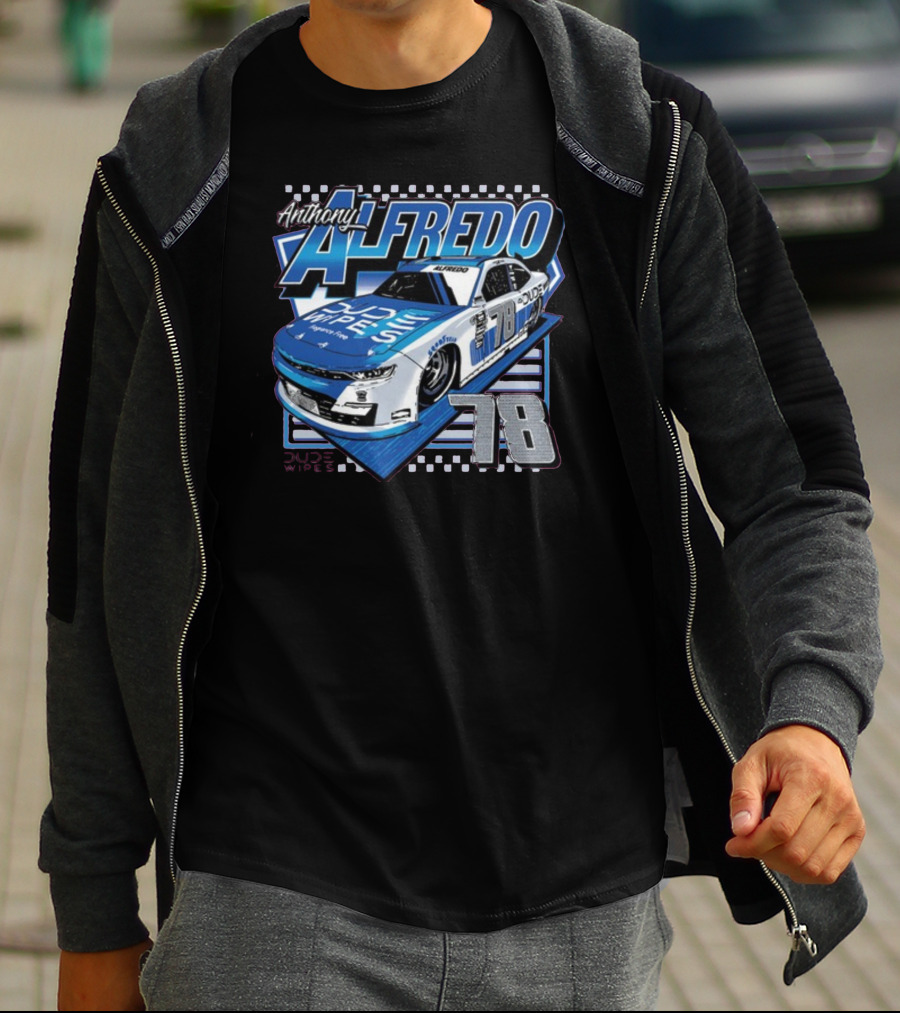 Anthony Alfredo Dude Wipes Car 78 Racing T-Shirt