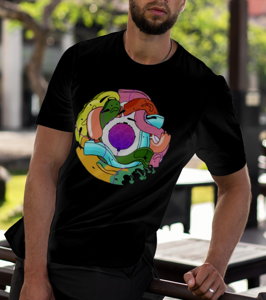 Long Ones Colorful Abstract Circular T-Shirt