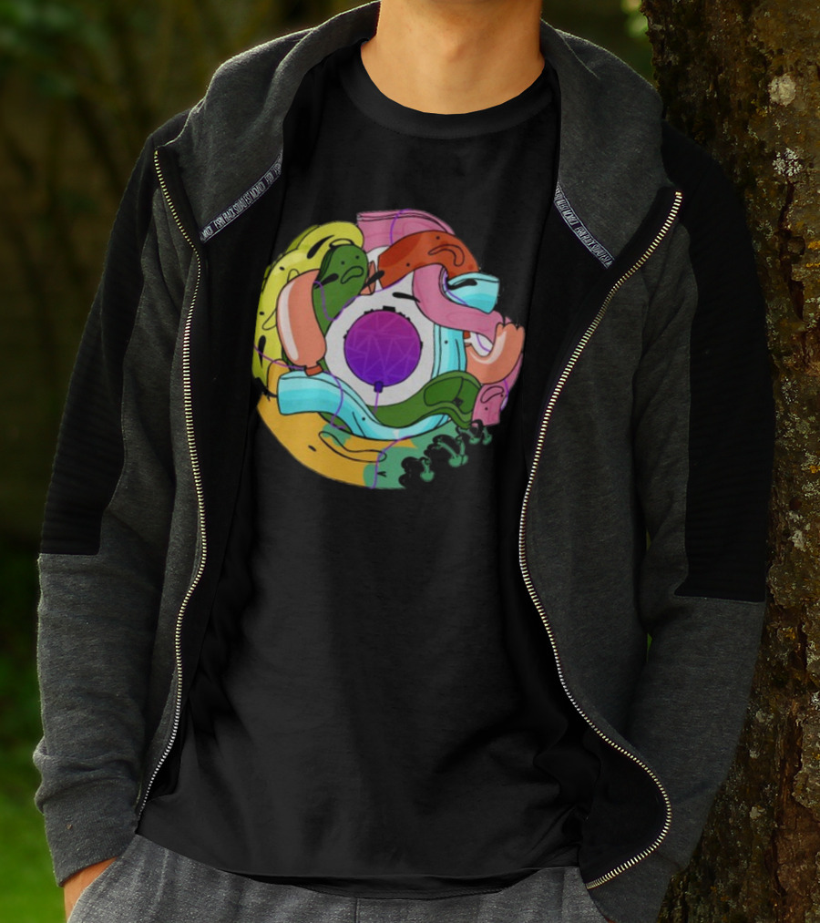 Long Ones Colorful Abstract Circular T-Shirt