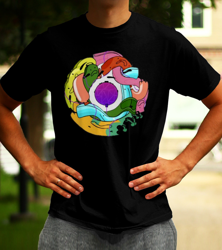 Long Ones Colorful Abstract Circular T-Shirt