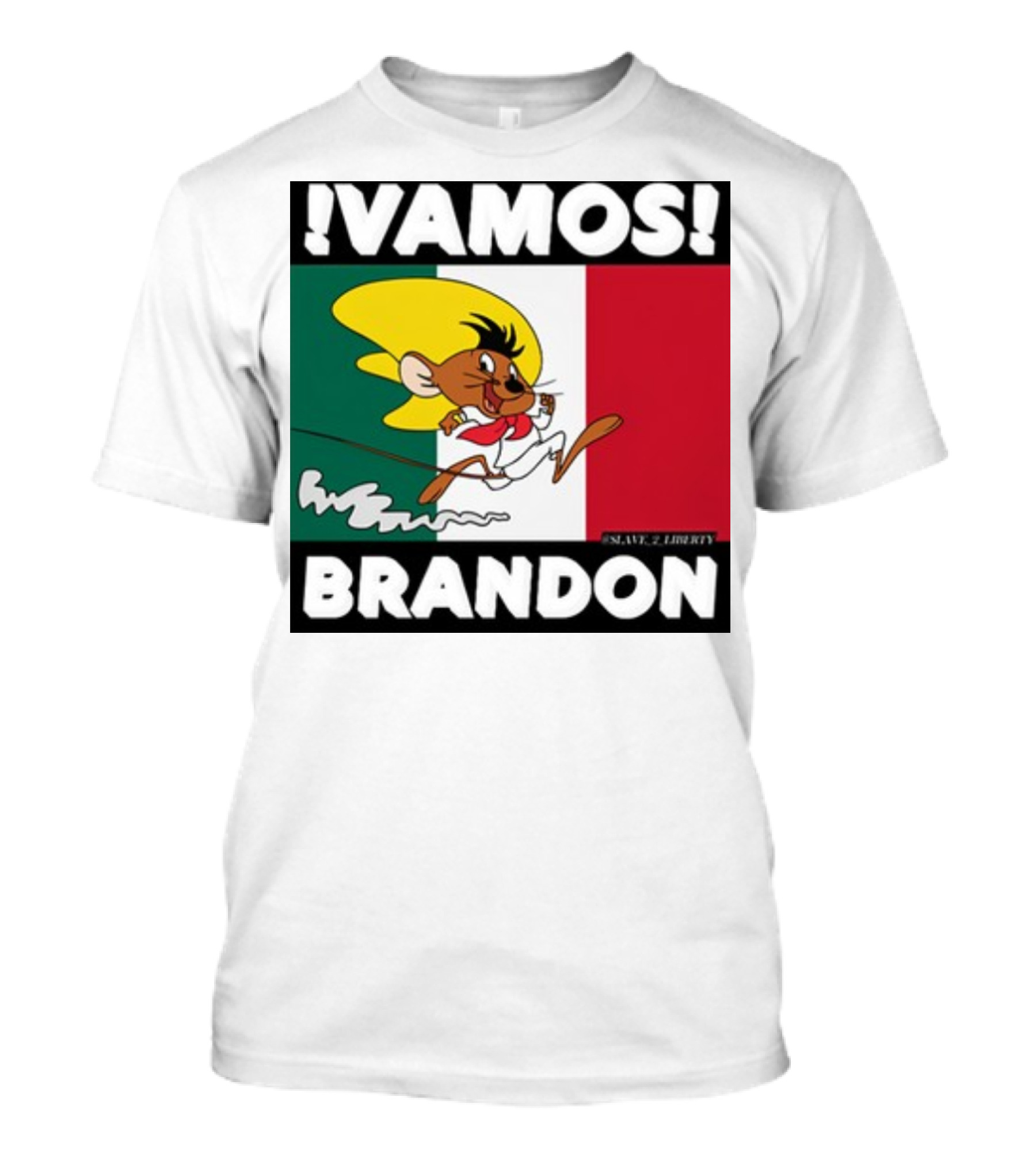 Vamos Brandon Mouse Mexican Flag T-Shirt
