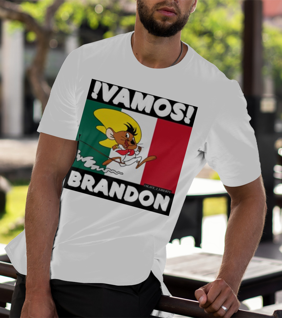 Vamos Brandon Mouse Mexican Flag T-Shirt