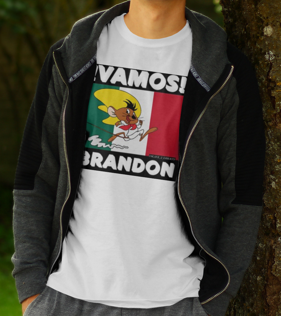 Vamos Brandon Mouse Mexican Flag T-Shirt