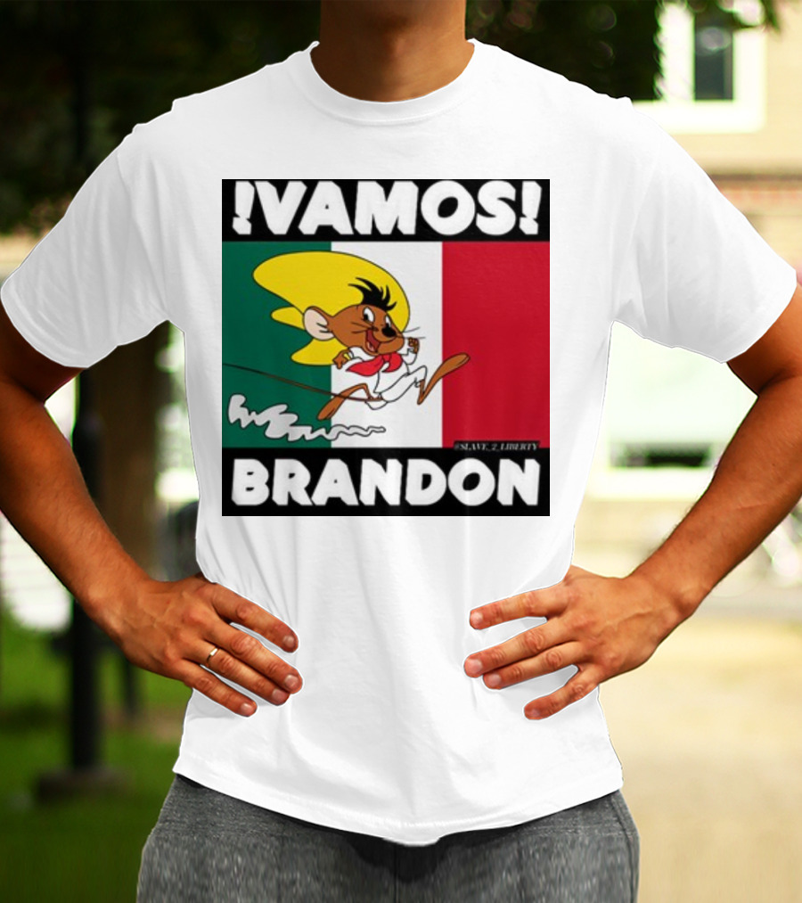 Vamos Brandon Mouse Mexican Flag T-Shirt