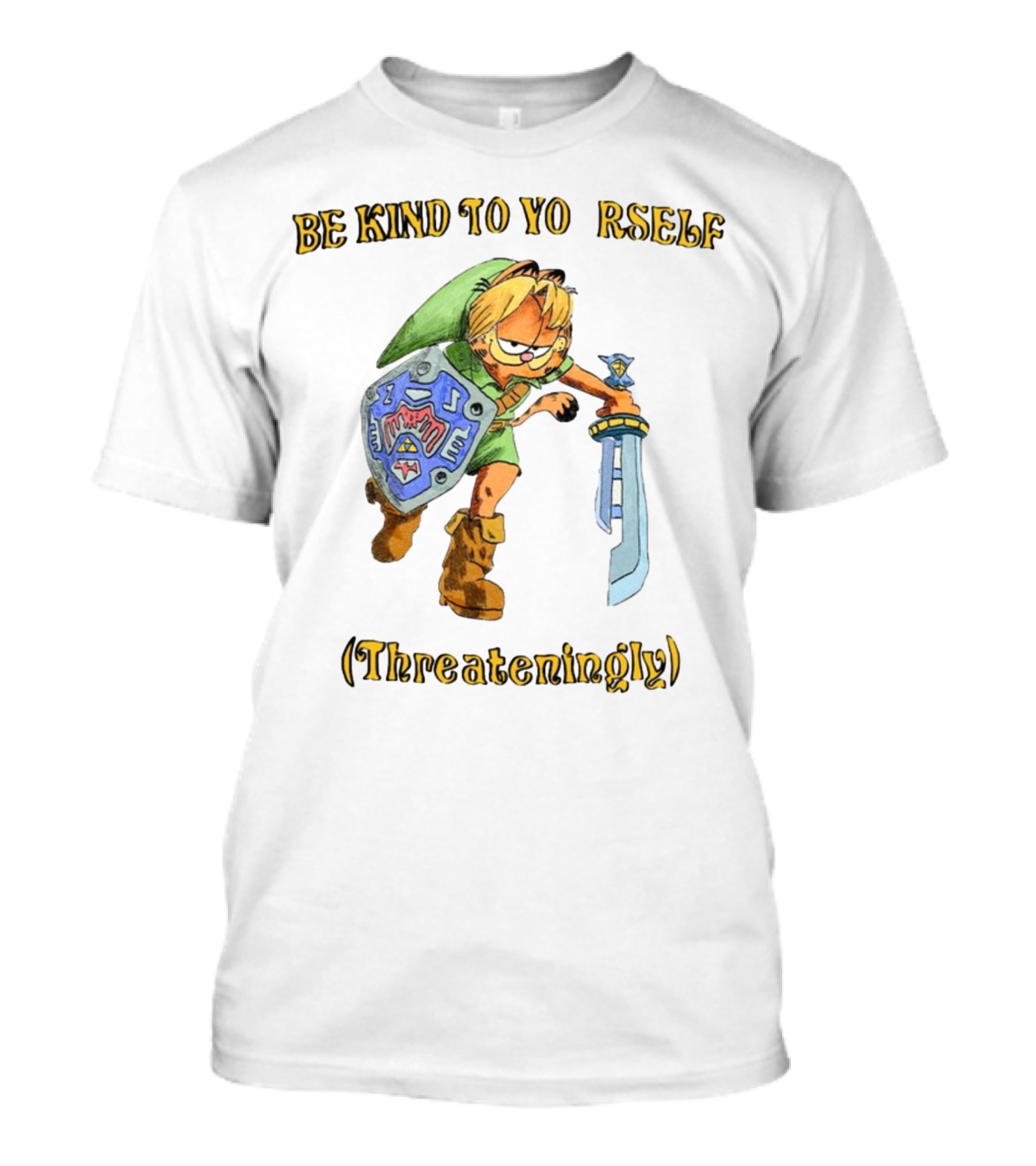 Be Kind To Yourself Threateningly Gamer Crossover T-Shirt