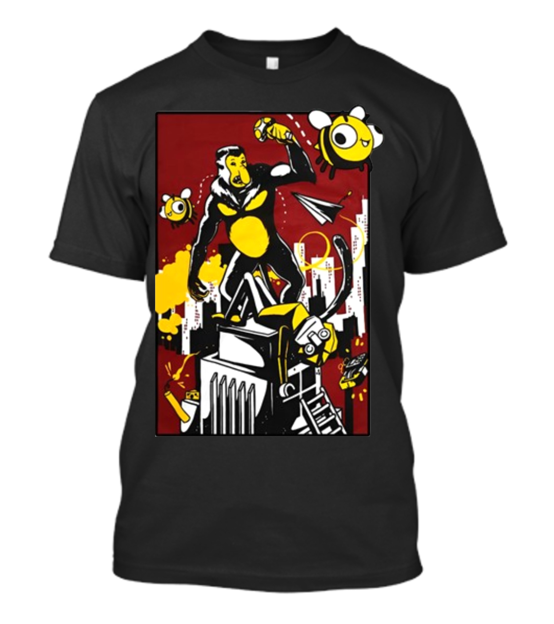 Ttt Duncan X Osie King Kong Parody With Bees And Building T-Shirt