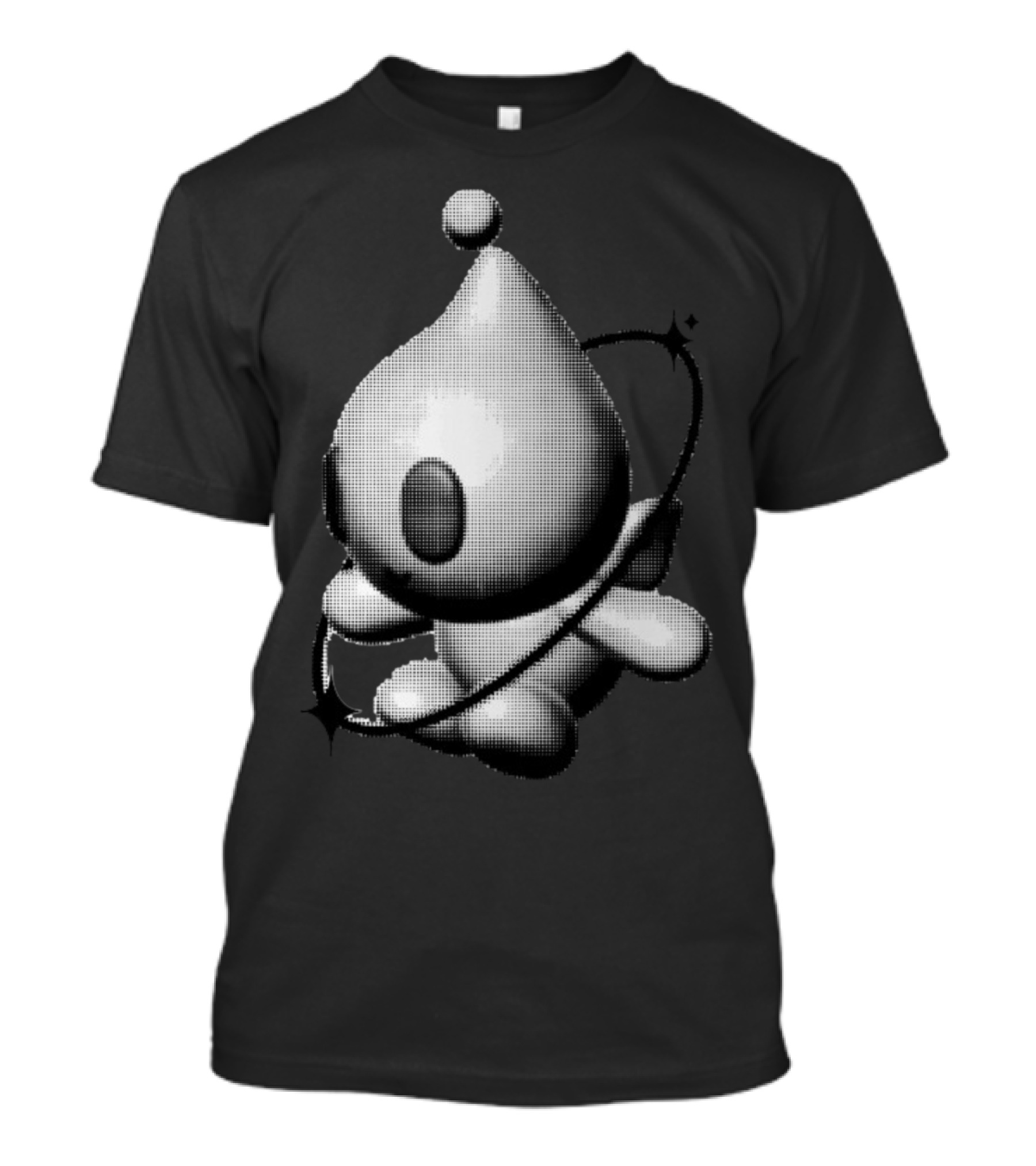 Y2k Friend Retro Digital Character With Orbiting Rings T-Shirt