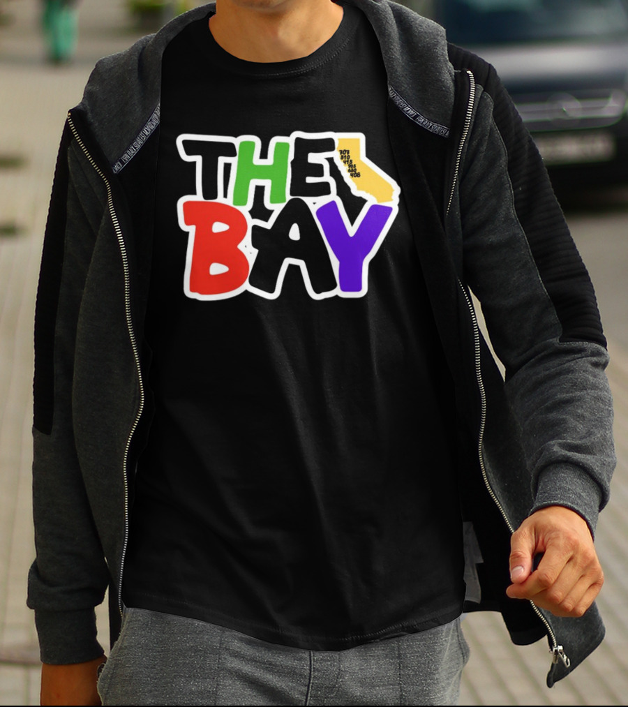 The Bay California Area Codes Colorful T-Shirt