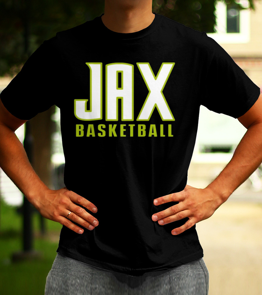 Jax Basketball Bold Neon Typography T-Shirt