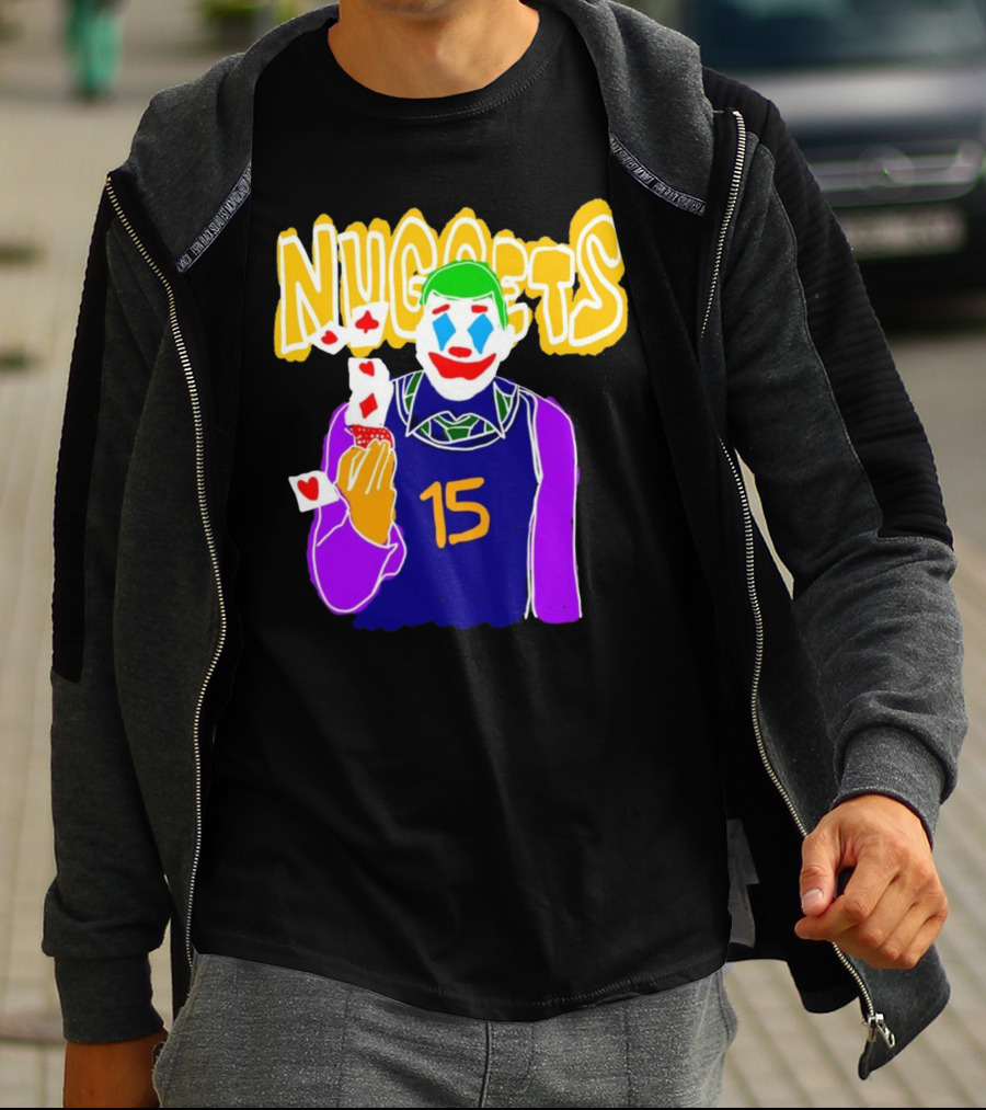 Nuggets 15 Courtside Exclusive Denver Joker Cards T-Shirt