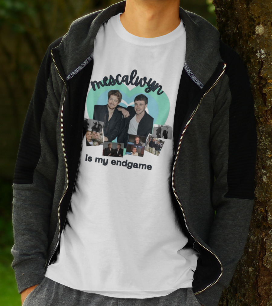 Mescalwyn Is My Endgame Heart Collage With Friends And Candid Moments T-Shirt