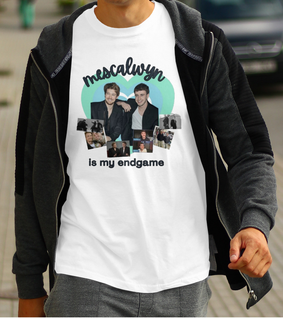 Mescalwyn Is My Endgame Heart Collage With Friends And Candid Moments T-Shirt