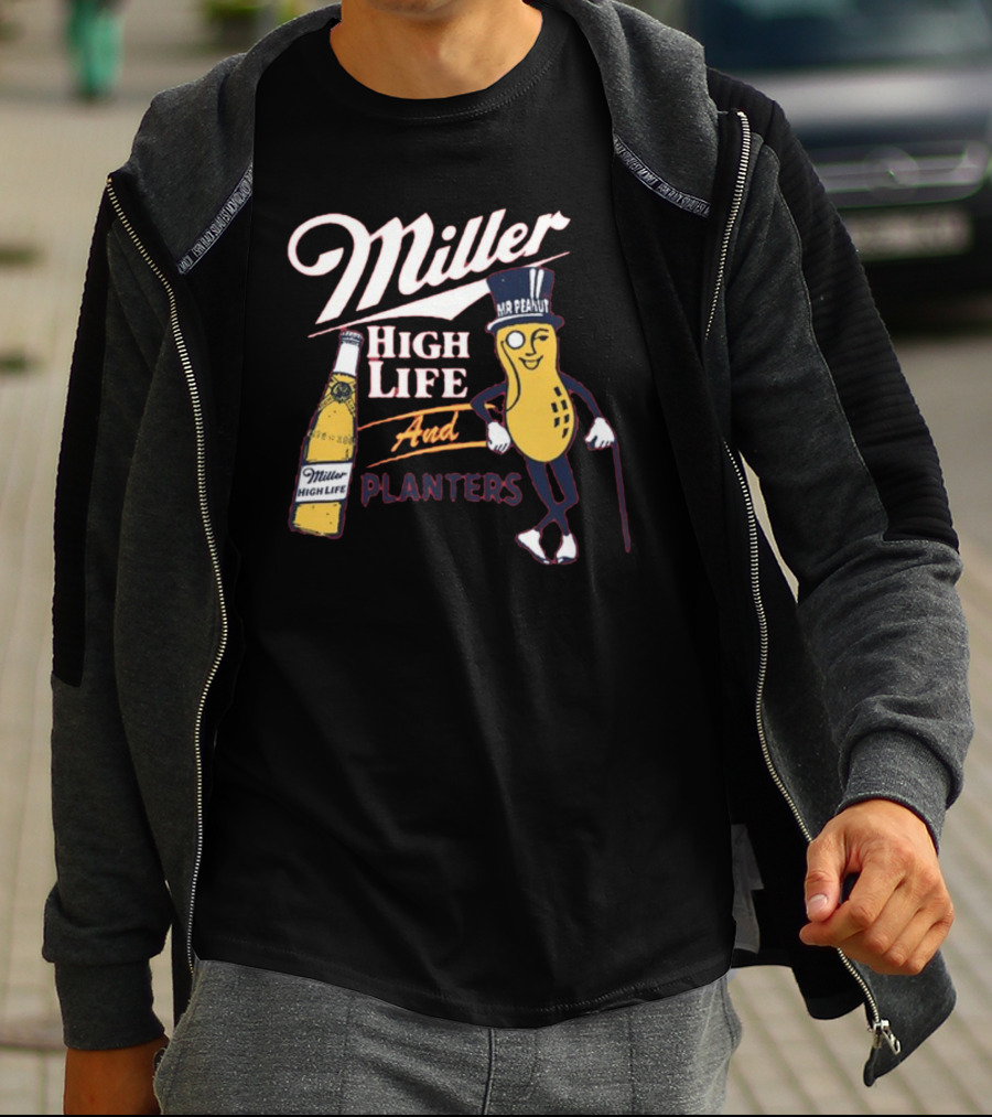 Miller High Life And Planters Mr. Peanut Collaboration T-Shirt