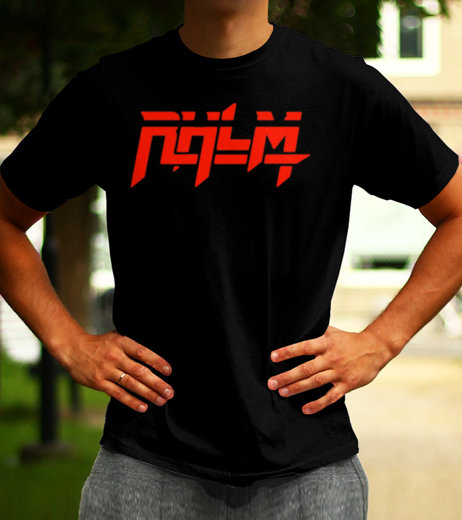 Rhlm Cyberpunk Red Futuristic Typography T-Shirt