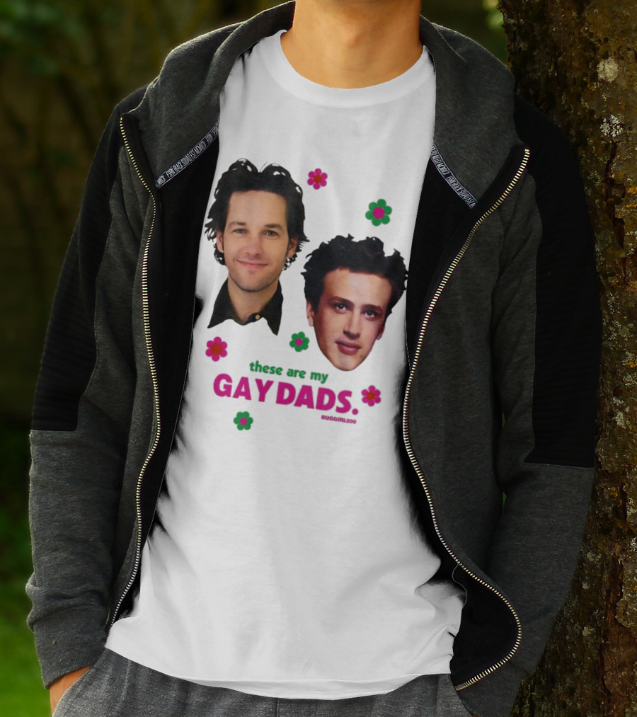 These Are My Gay Dads Flowers Nuggclub 420 T-Shirt