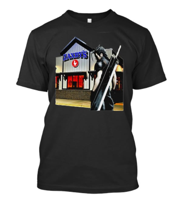 Zaxbys Meets Iconic Buster Sword Warrior At Restaurant Scene T-Shirt