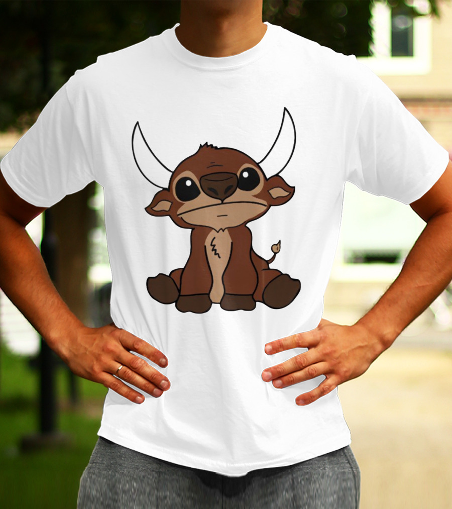 26Shirts Stitch Buffalo Cute Cartoon Buffalo Image T-Shirt