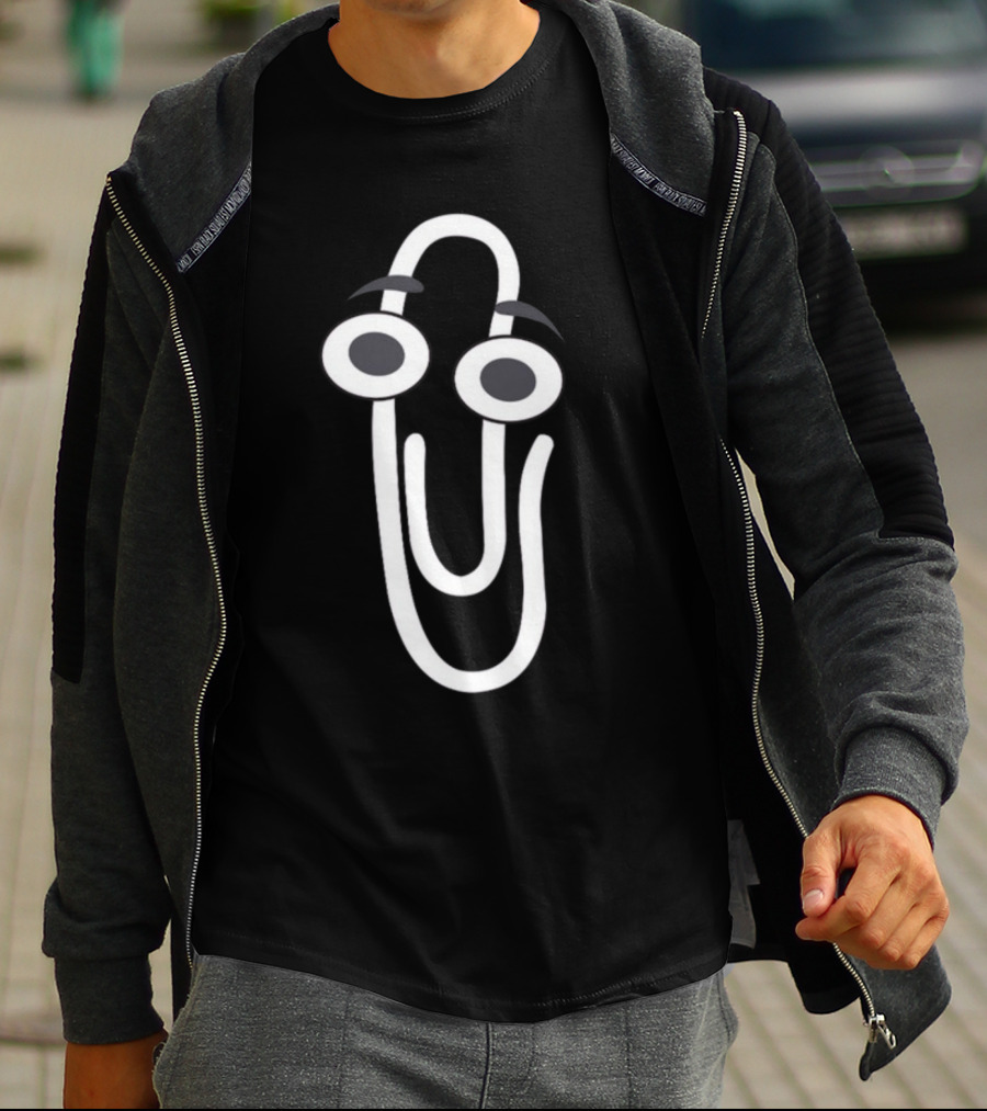 Rip Clippy Microsoft Office Assistant Icon Retro Nostalgia T-Shirt
