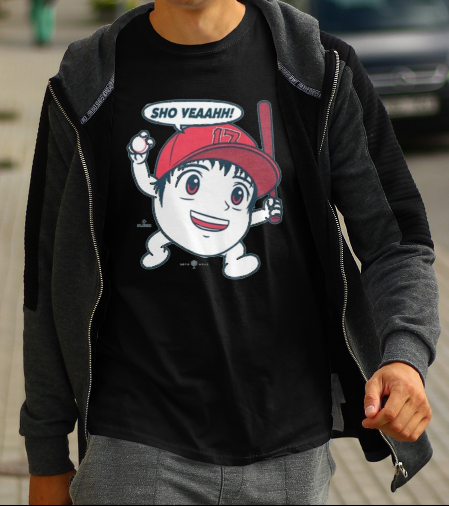 Sho Yeaahh Baseball Character 17 Red Cap Batting Pose T-Shirt