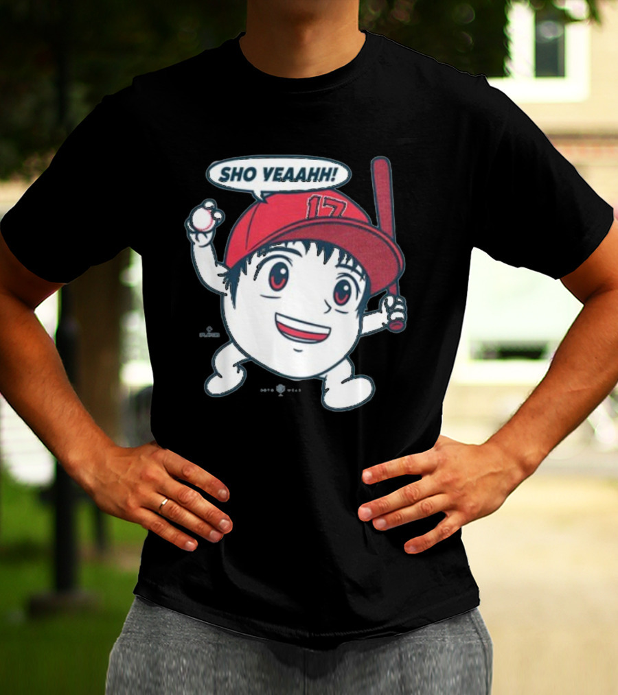 Sho Yeaahh Baseball Character 17 Red Cap Batting Pose T-Shirt