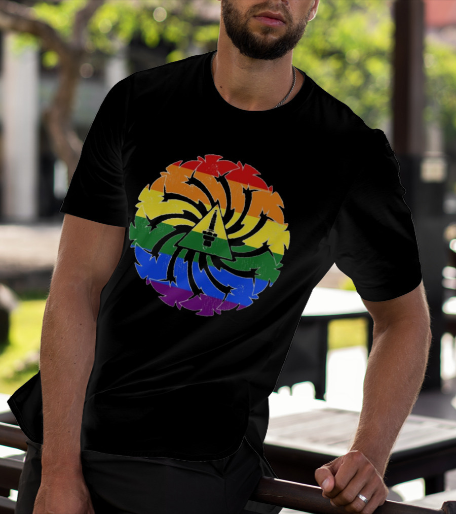 Soundgarden Spiral Pride Logo Rainbow Colors T-Shirt
