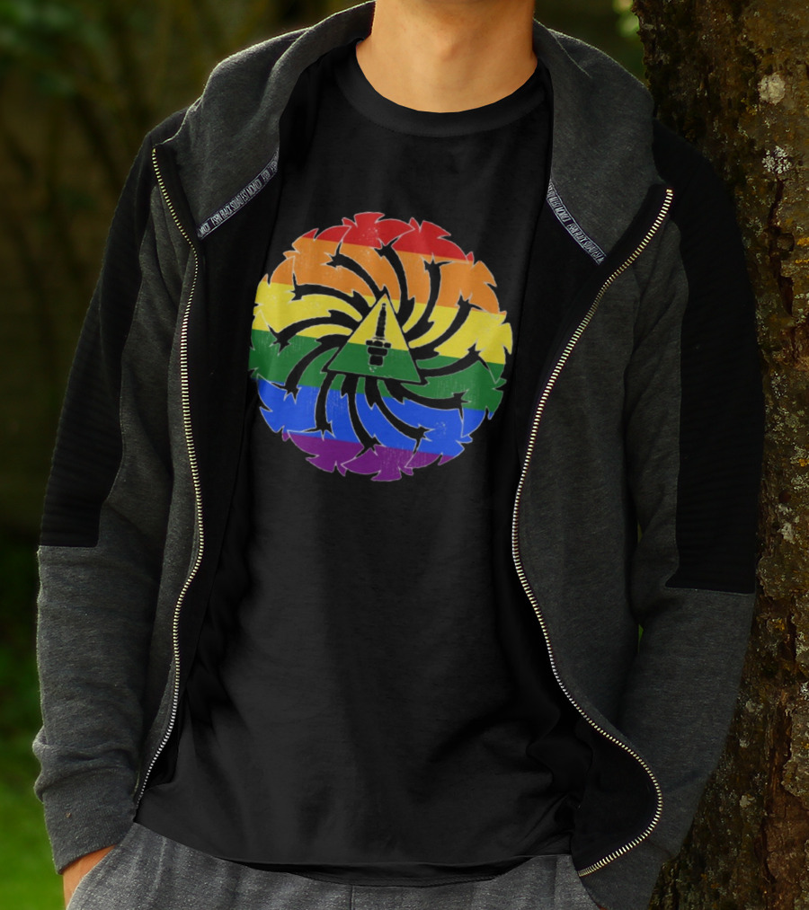 Soundgarden Spiral Pride Logo Rainbow Colors T-Shirt