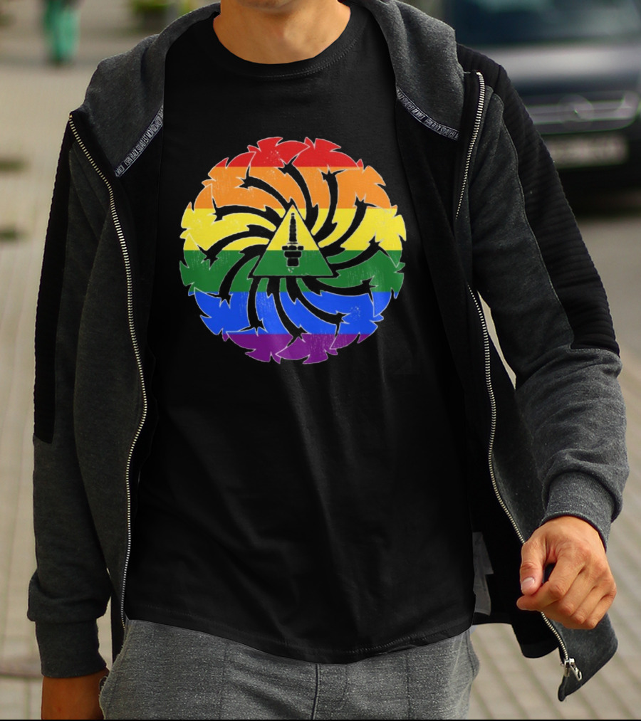 Soundgarden Spiral Pride Logo Rainbow Colors T-Shirt