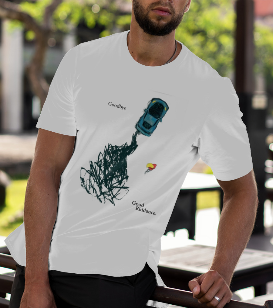 Goodbye Good Riddance Burnout Car Flame Green Day T-Shirt