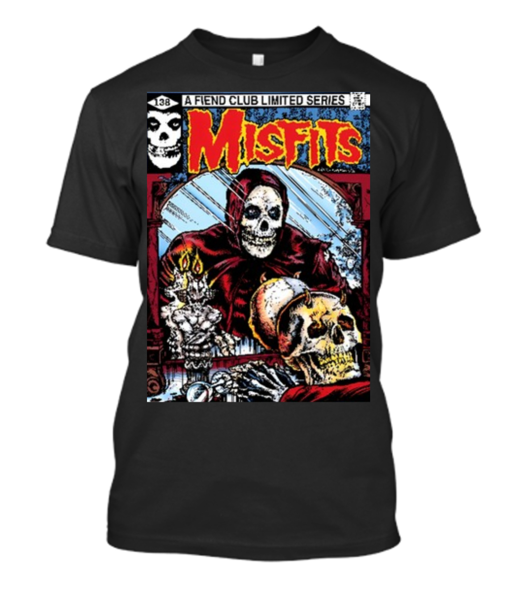 Misfits A Fiend Club Limited Series Skull And Skeleton Reflection T-Shirt