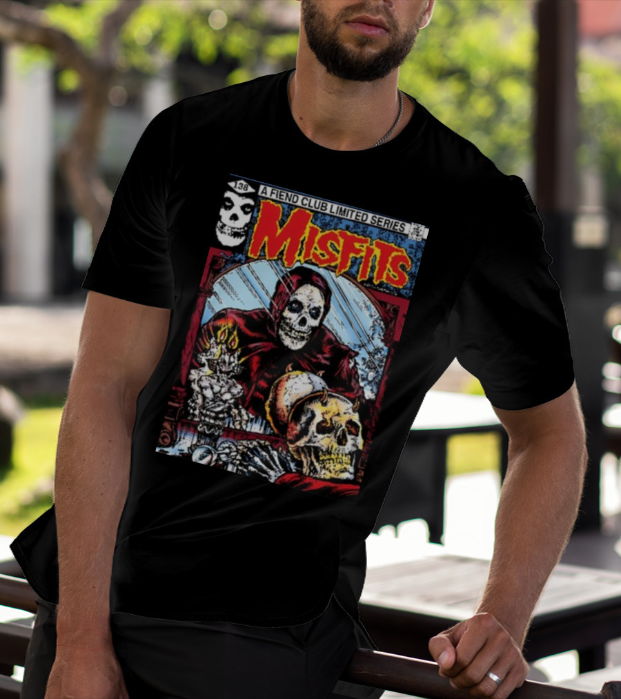 Misfits A Fiend Club Limited Series Skull And Skeleton Reflection T-Shirt