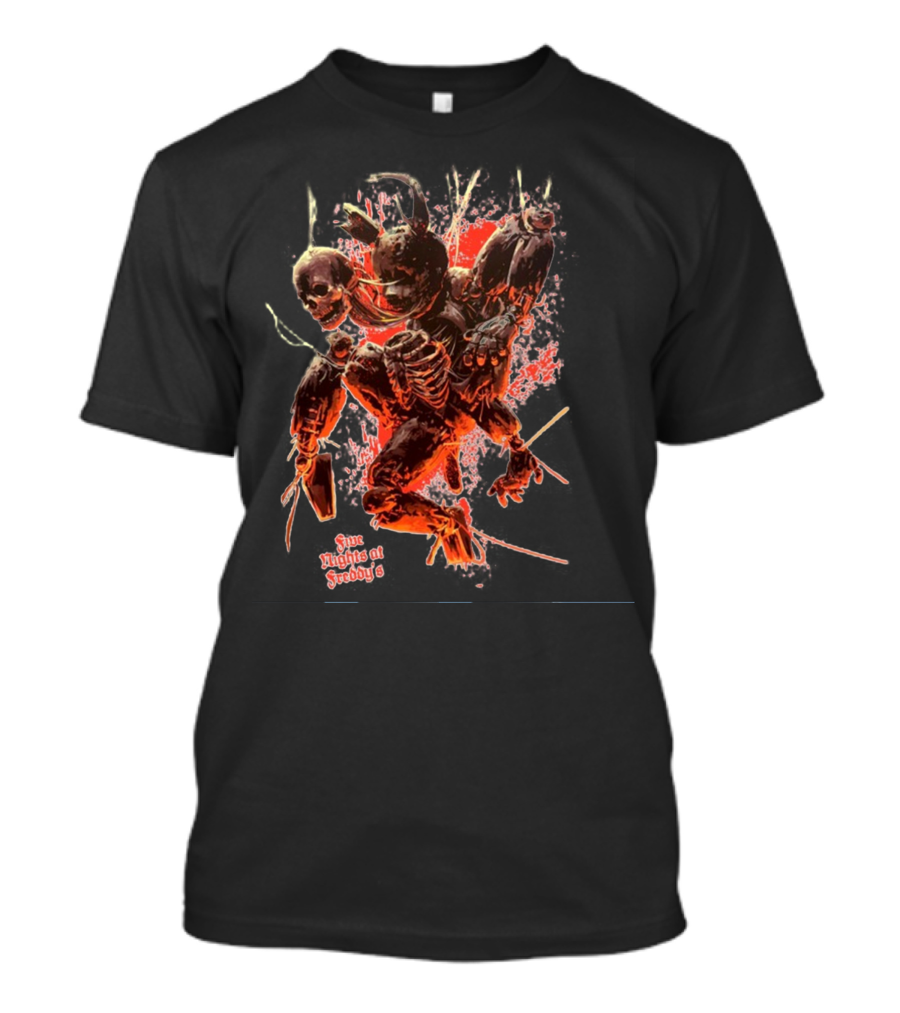 Five Nights At Freddy's Creepy Skeleton Characters T-Shirt