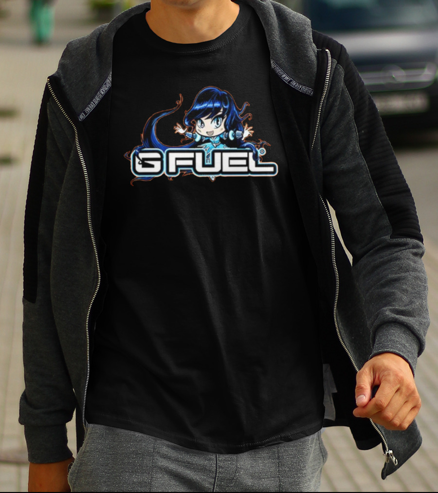 G Fuel Blue Ice Chibi Character Energy T-Shirt