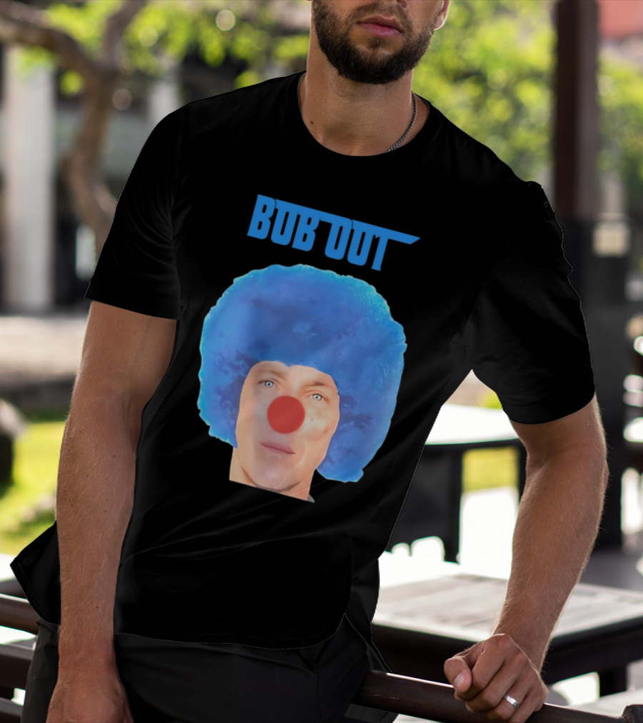 Bub Out Bernardeschi Bob Out Blue Afro Red Nose T-Shirt