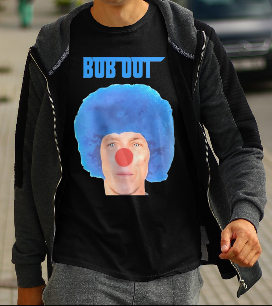 Bub Out Bernardeschi Bob Out Blue Afro Red Nose T-Shirt