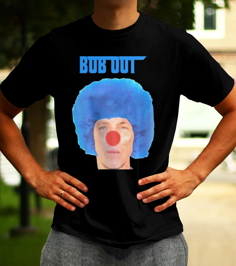 Bub Out Bernardeschi Bob Out Blue Afro Red Nose T-Shirt