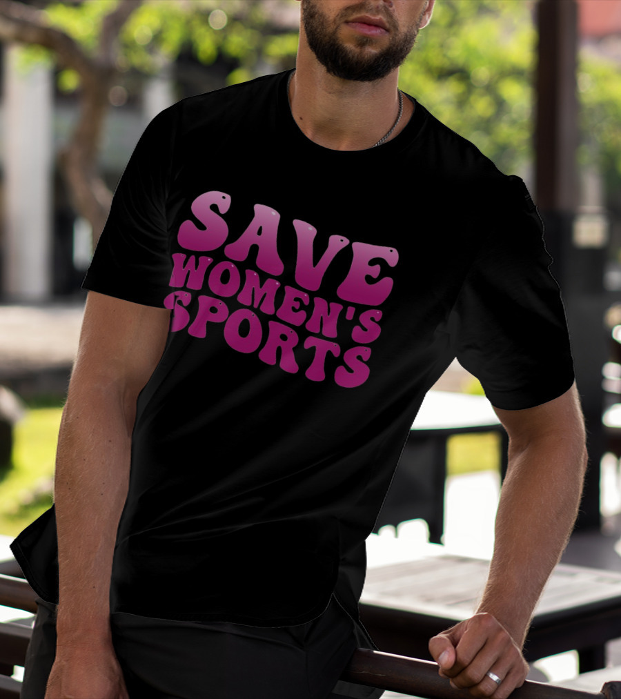 Save Women's Sports 70s Vintage Bold Pink T-Shirt