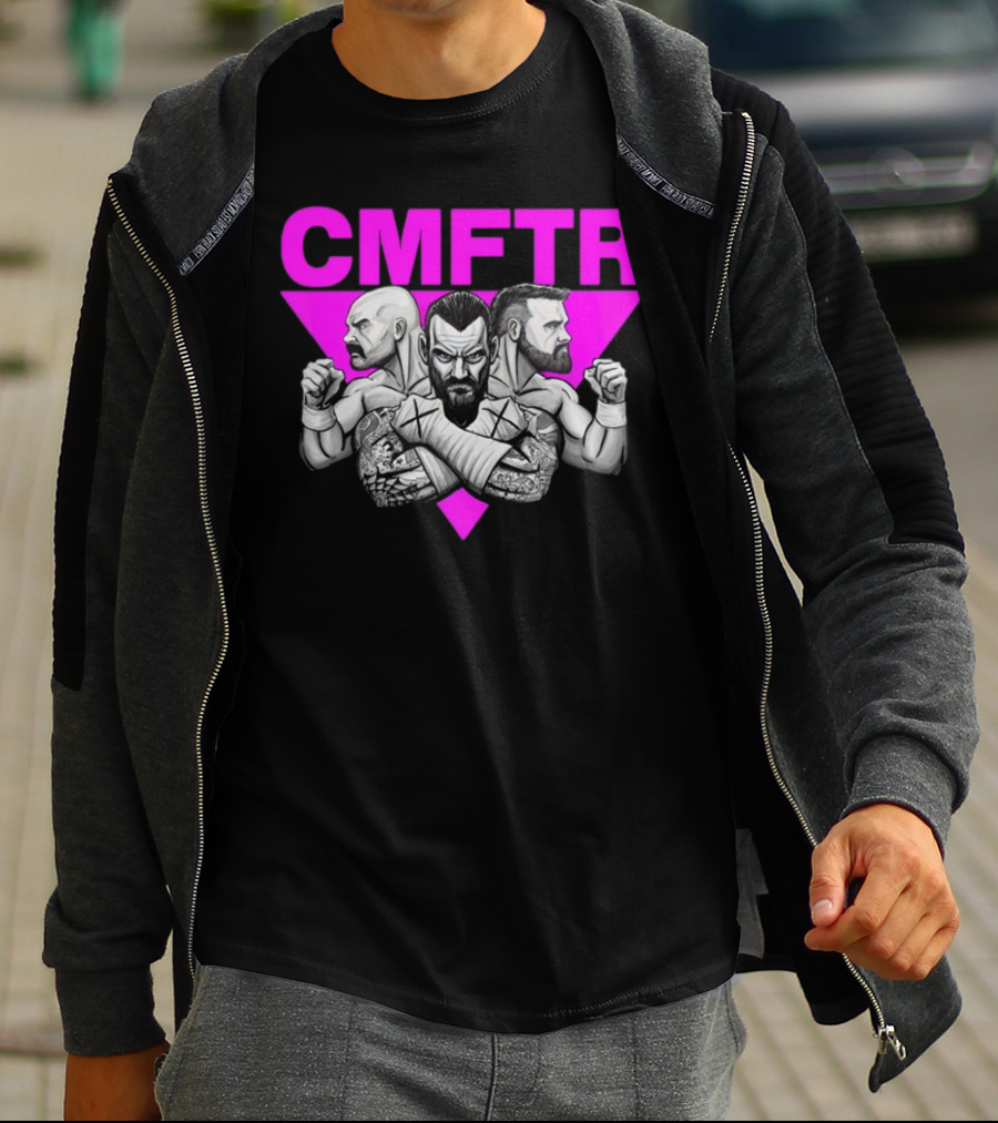 CMFTR Wrestling Trio Portrait By Hal Haney T-Shirt