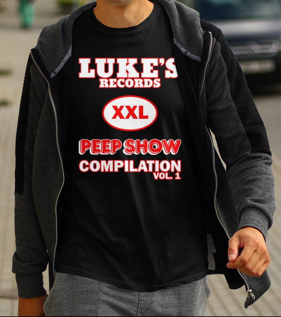LUKE'S RECORDS XXL PEEP SHOW COMPILATION VOL 1 T-Shirt