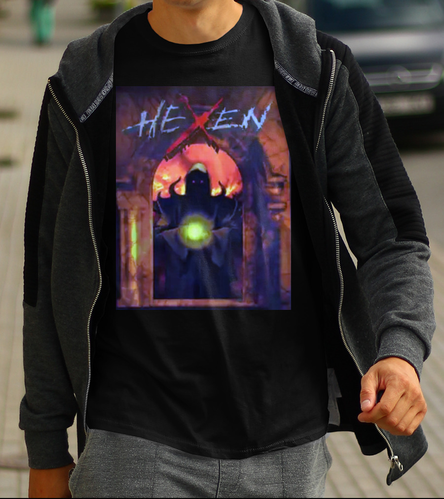 Hexen Mysterious Hooded Figure With Glowing Orb T-Shirt