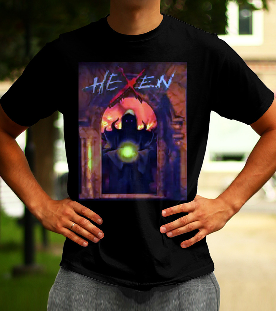 Hexen Mysterious Hooded Figure With Glowing Orb T-Shirt