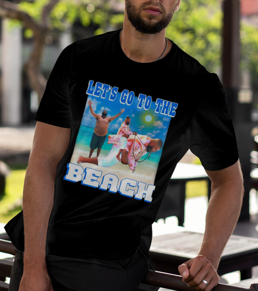LET'S GO TO THE BEACH DJ KHALED BEACH SCENE WITH FLOATING AND JOYFUL POSE T-Shirt