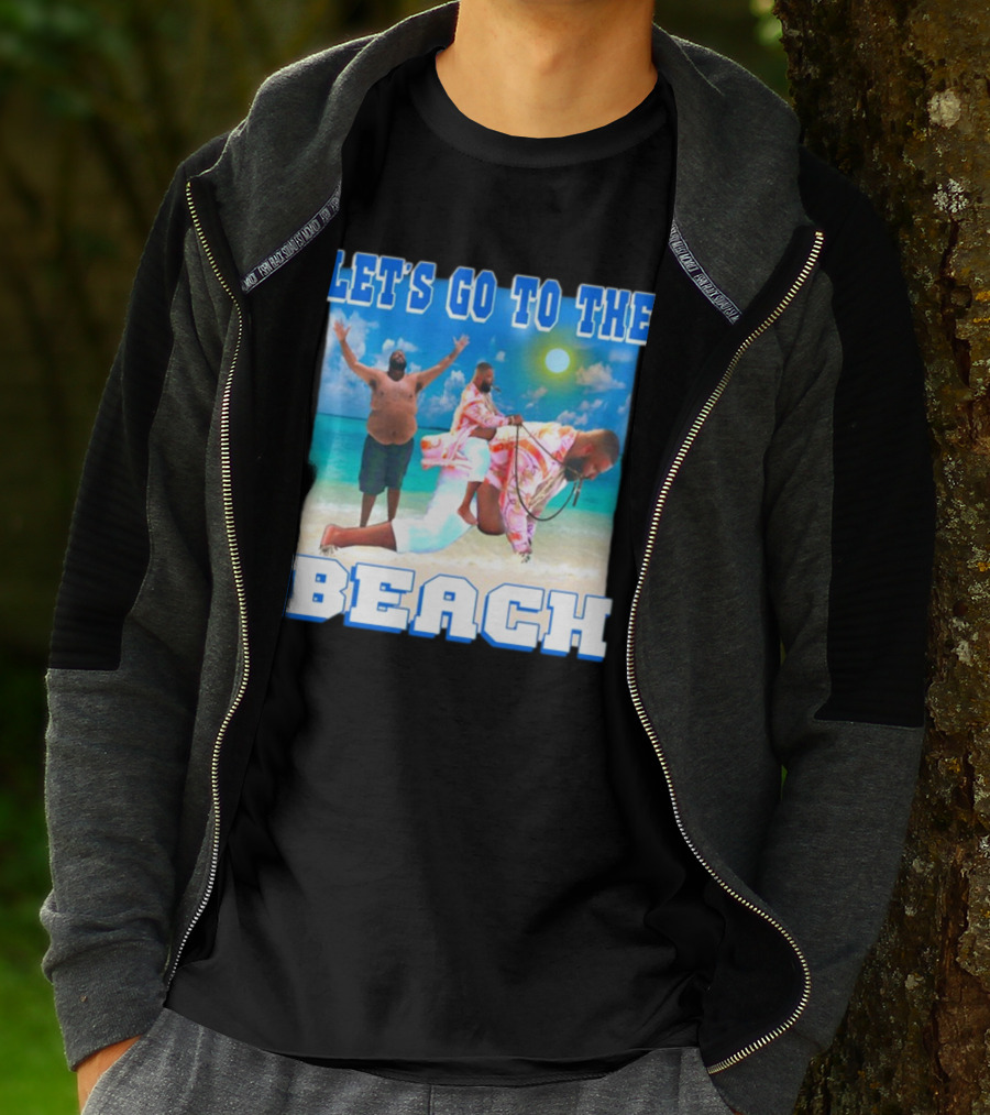 LET'S GO TO THE BEACH DJ KHALED BEACH SCENE WITH FLOATING AND JOYFUL POSE T-Shirt