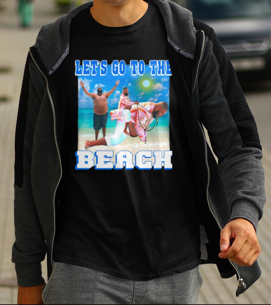 LET'S GO TO THE BEACH DJ KHALED BEACH SCENE WITH FLOATING AND JOYFUL POSE T-Shirt